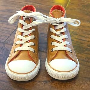 Toddler Boys Leather Converse hightops